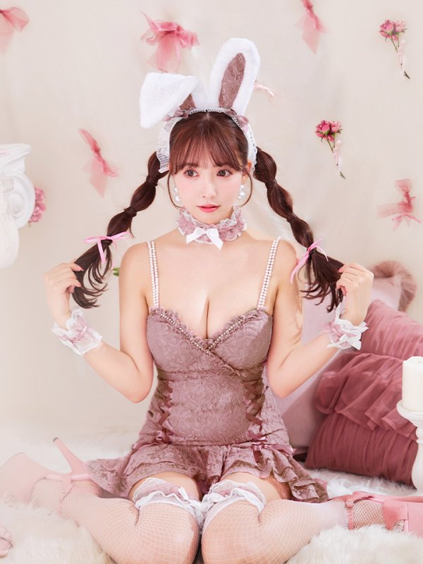 画像28: 【SALE!!】【即日発送！】【ハロウィン】 総レースバニーミニマーメイドワンピ【コスプレ6点セット】【XS-Lサイズ/3カラー】[OF04]