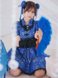 【即日発送！】【ハロウィン】アームウォーマー付きフレアスカートチャイナ 【コスプレ5点セット】 【S-XLサイズ/２カラー】(SE01YN)[YMT]
