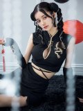 【ハロウィン】ドラゴンプリントチャイナセットアップ 【コスプレ5点セット】【XS-Lサイズ/1カラー】【予約商品/5月中旬発送予定】(SE01YN)[YMT]
