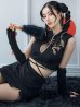画像2: 【ハロウィン】ドラゴンプリントチャイナセットアップ 【コスプレ5点セット】【XS-Lサイズ/1カラー】【予約商品/5月中旬発送予定】(SE01YN)[YMT] (2)