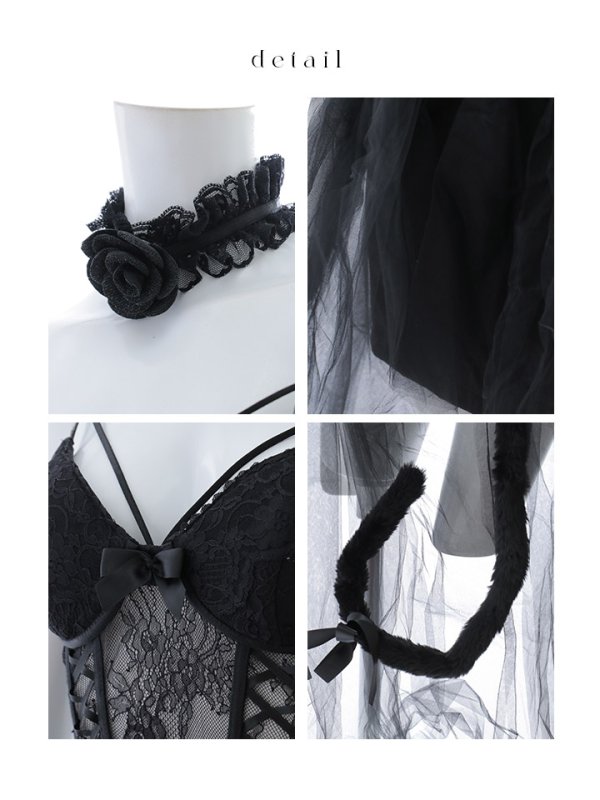 画像17: 【SALE!!】【即日発送！】【ハロウィン】チュールキャミワンピース 【コスプレ4点セット】【XS-Mサイズ/1カラー】[HC03]