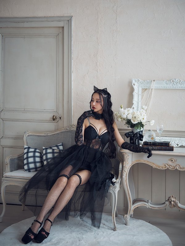 画像5: 【SALE!!】【即日発送！】【ハロウィン】チュールキャミワンピース 【コスプレ4点セット】【XS-Mサイズ/1カラー】[HC03]