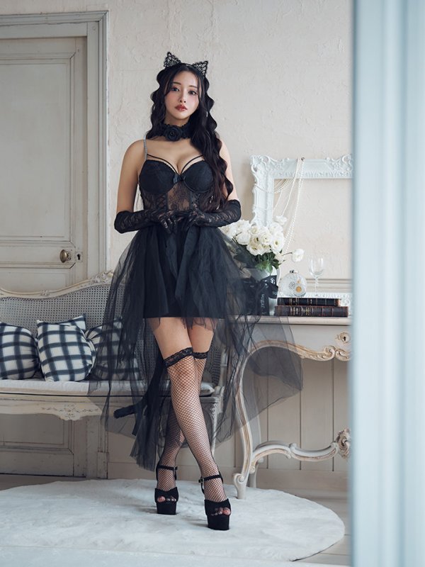 画像8: 【SALE!!】【即日発送！】【ハロウィン】チュールキャミワンピース 【コスプレ4点セット】【XS-Mサイズ/1カラー】[HC03]