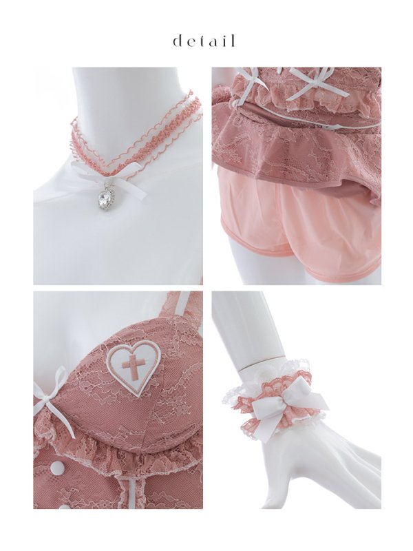 画像34: 【即日発送！】【ハロウィン】ナースレースセットアップ【コスプレ6点セット】【XS-Mサイズ/2カラー】（CH02）[OF01-3]