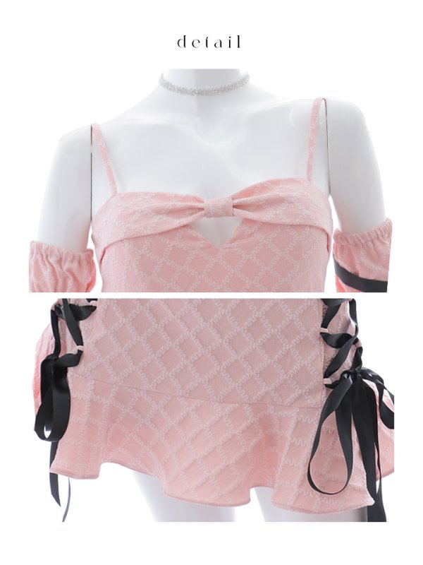 画像40: 【SALE!!】【即日発送！】【ハロウィン】アームカバー付きリボンセットアップ 【コスプレ7点セット】【S-Mサイズ/2カラー】[HC03]