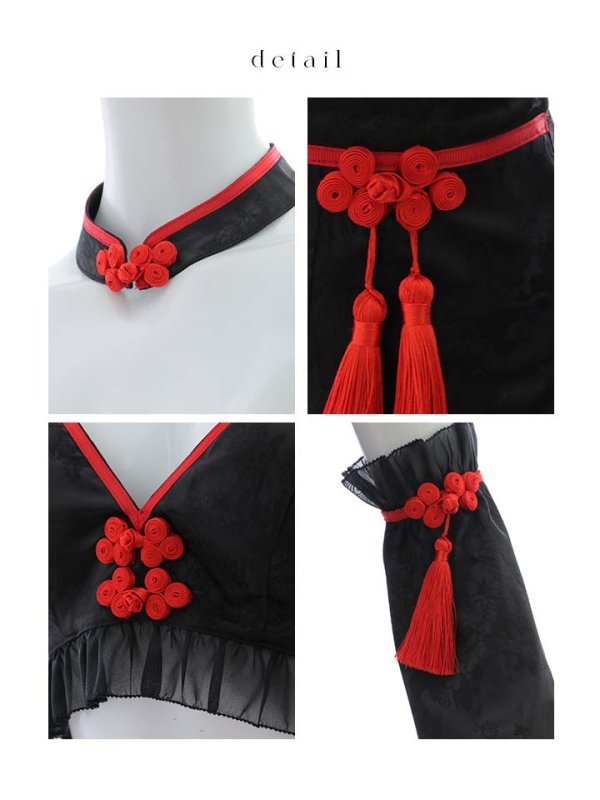 画像39: 【ハロウィン】ベルスリーブチャイナセットアップ 【コスプレ5点セット】【XS-Mサイズ/1カラー】オフショルチャイナワンピース 【コスプレ6点セット】 【XS-Lサイズ/3カラー】(SE01YN)[OF04]