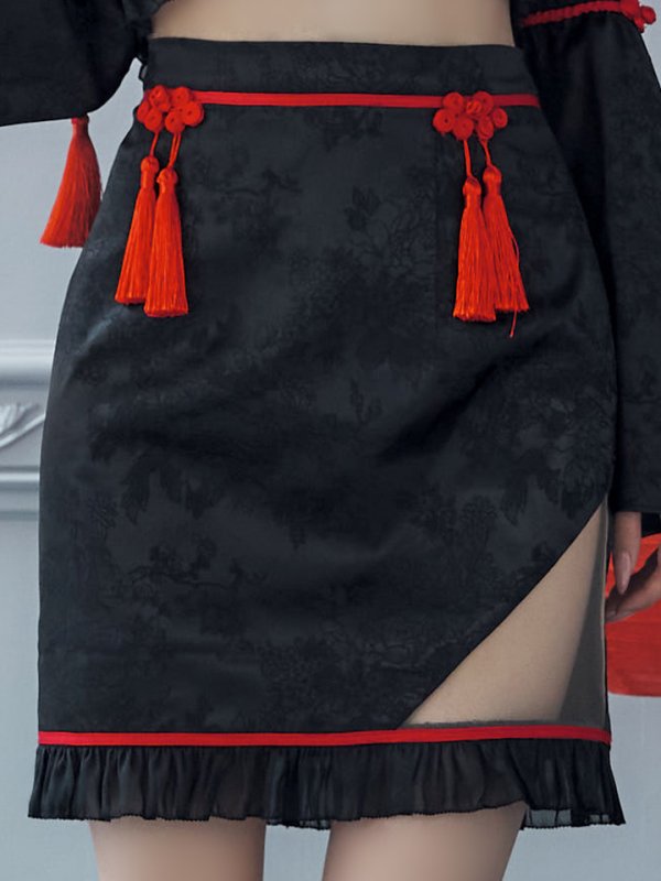 画像23: 【ハロウィン】ベルスリーブチャイナセットアップ 【コスプレ5点セット】【XS-Mサイズ/1カラー】オフショルチャイナワンピース 【コスプレ6点セット】 【XS-Lサイズ/3カラー】(SE01YN)[OF04]