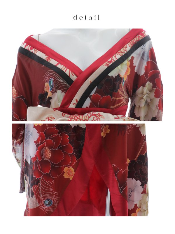 画像35: 【即日発送！】【ハロウィン】花魁ショートインロングワンピース 【コスプレ】【S-XLサイズ/2カラー】[OF01]