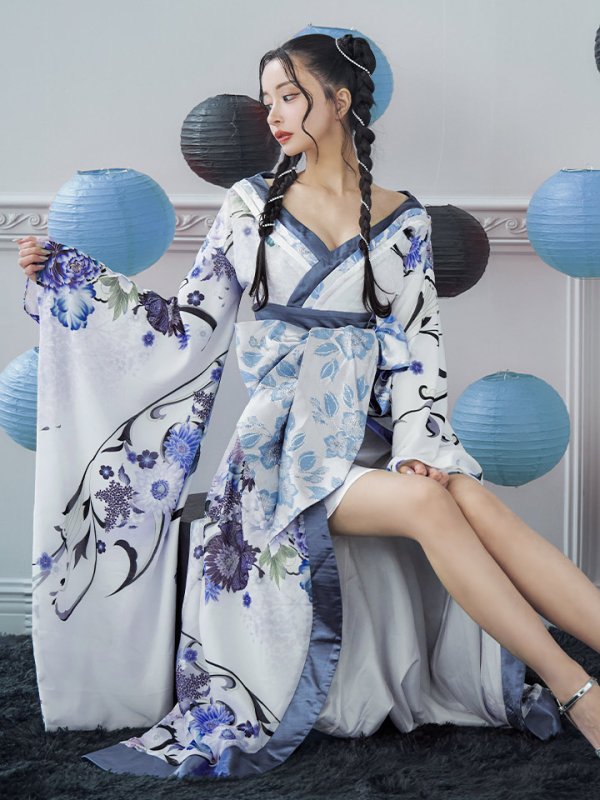 画像24: 【即日発送！】【ハロウィン】花魁ショートインロングワンピース 【コスプレ】【S-XLサイズ/2カラー】[OF01]