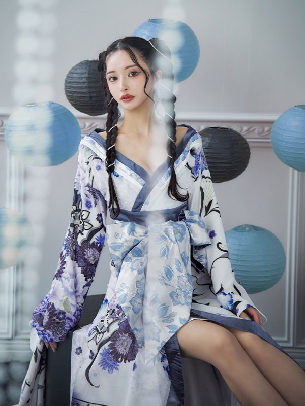 画像26: 【即日発送！】【ハロウィン】花魁ショートインロングワンピース 【コスプレ】【S-XLサイズ/2カラー】[OF01]