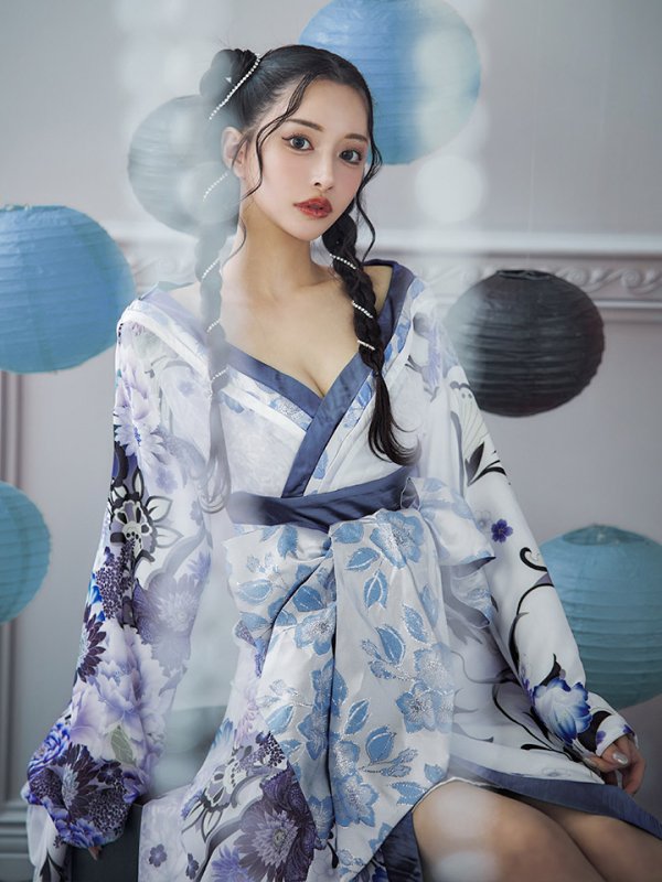 画像28: 【即日発送！】【ハロウィン】花魁ショートインロングワンピース 【コスプレ】【S-XLサイズ/2カラー】[OF01]