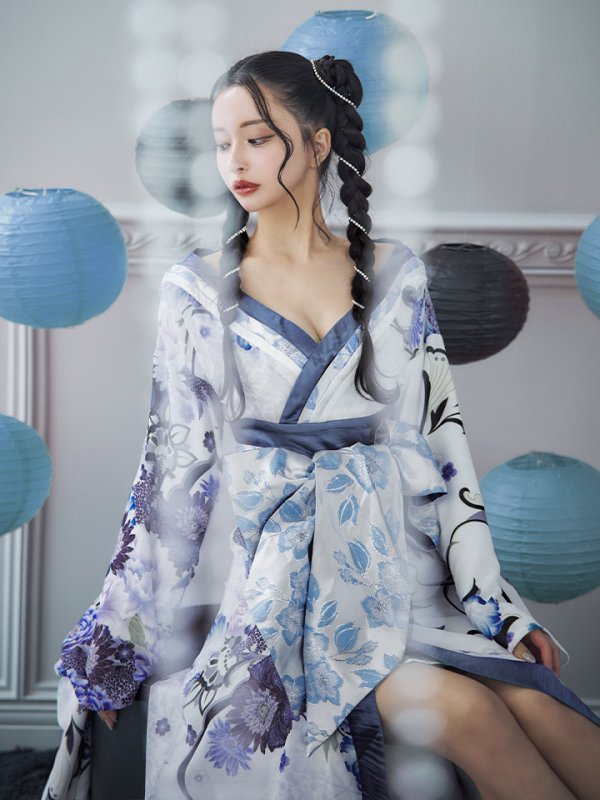 画像29: 【即日発送！】【ハロウィン】花魁ショートインロングワンピース 【コスプレ】【S-XLサイズ/2カラー】[OF01]