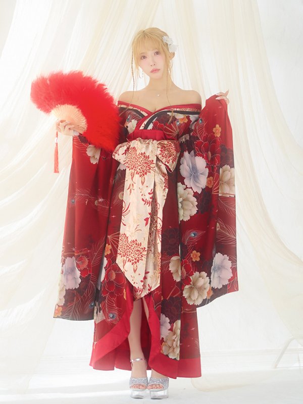 画像11: 【即日発送！】【ハロウィン】花魁ショートインロングワンピース 【コスプレ】【S-XLサイズ/2カラー】[OF01]