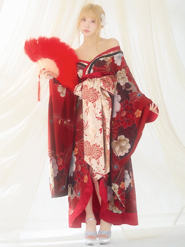 画像3: 【即日発送！】【ハロウィン】花魁ショートインロングワンピース 【コスプレ】【S-XLサイズ/2カラー】[OF01]