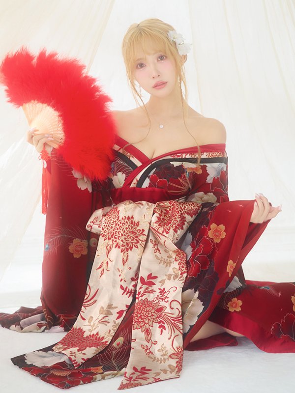 画像6: 【即日発送！】【ハロウィン】花魁ショートインロングワンピース 【コスプレ】【S-XLサイズ/2カラー】[OF01]