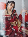 【即日発送！】【ハロウィン】花魁ショートインロングワンピース 【コスプレ】【S-XLサイズ/2カラー】[YMT]