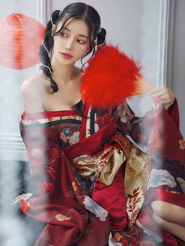 画像17: 【即日発送！】【ハロウィン】花魁ショートインロングワンピース 【コスプレ】【S-XLサイズ/2カラー】[OF01]