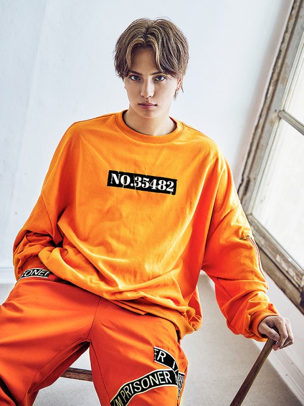 画像6: 【SALE!!】【即日発送！】【ハロウィン】 オレンジ囚人トレーナーセット 【コスプレ2点セット】【XXLサイズ/1カラー】(HC206-SV)[HC03]
