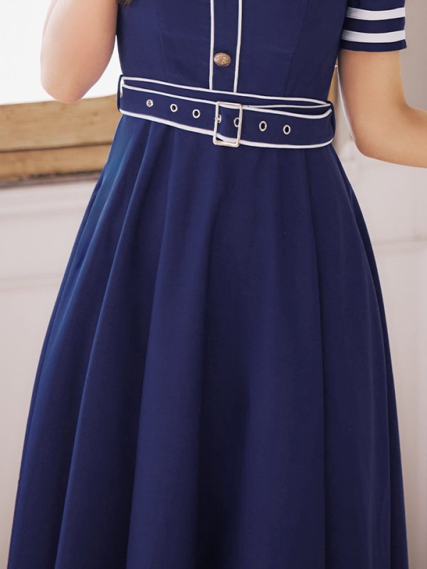 画像16: 【即日発送！】【ハロウィン】CAロングフレアワンピース 【コスプレ5点セット】 【S-XLサイズ/1カラー】[OF01]