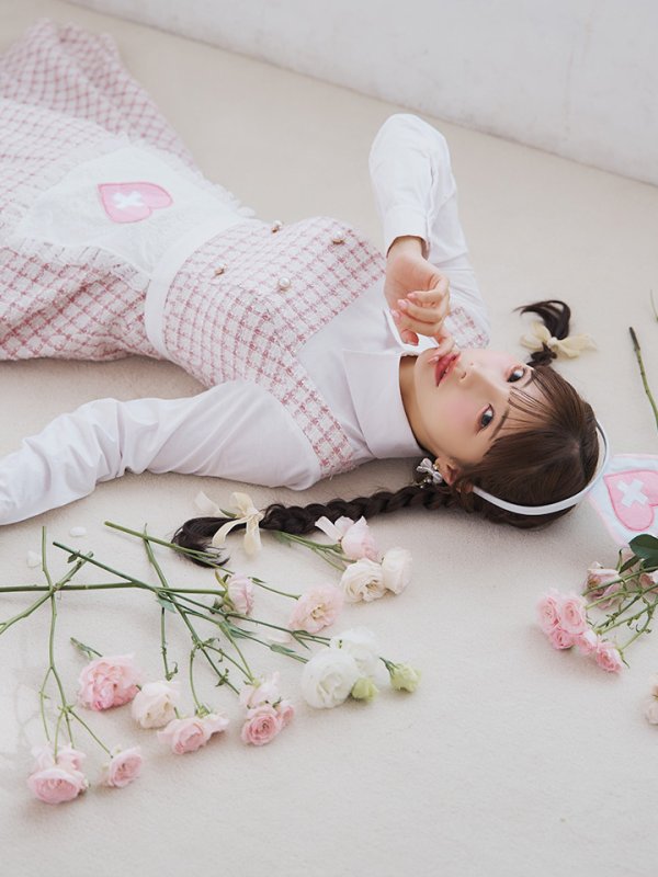 画像10: 【SALE!!】【即日発送！】【ハロウィン】ナースツイードロングフレア 【コスプレ3点セット】 【S-XLサイズ/1カラー】(CH02)[OF01]