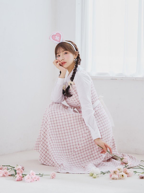 画像14: 【SALE!!】【即日発送！】【ハロウィン】ナースツイードロングフレア 【コスプレ3点セット】 【S-XLサイズ/1カラー】(CH02)[OF01]