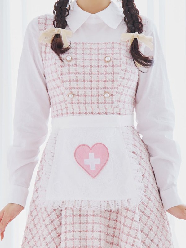 画像18: 【SALE!!】【即日発送！】【ハロウィン】ナースツイードロングフレア 【コスプレ3点セット】 【S-XLサイズ/1カラー】(CH02)[OF01]