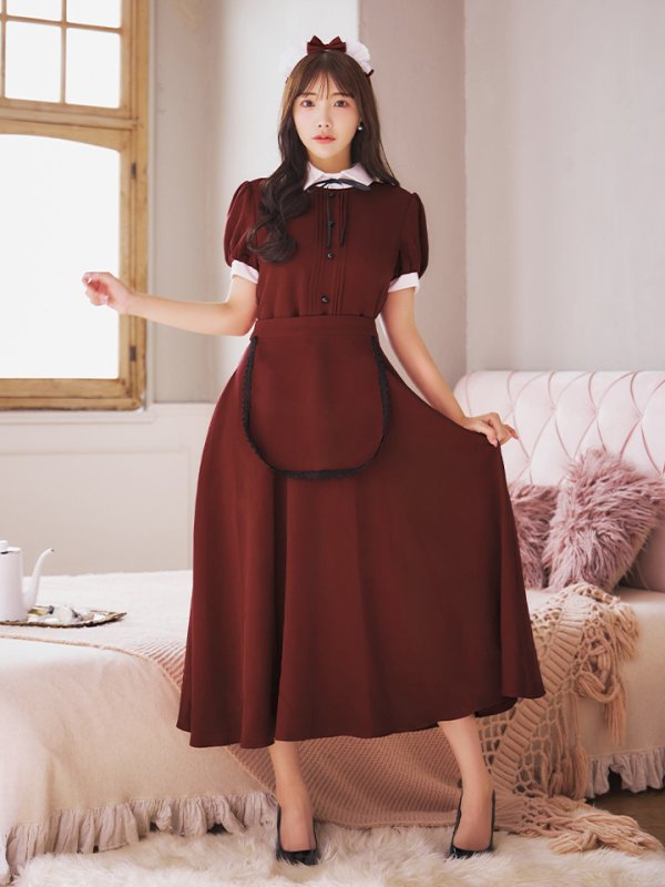 画像12: 【SALE!!】【ハロウィン】クラシカル洋館メイド 【コスプレ3点セット】 【S-XLサイズ/1カラー】[OF01]