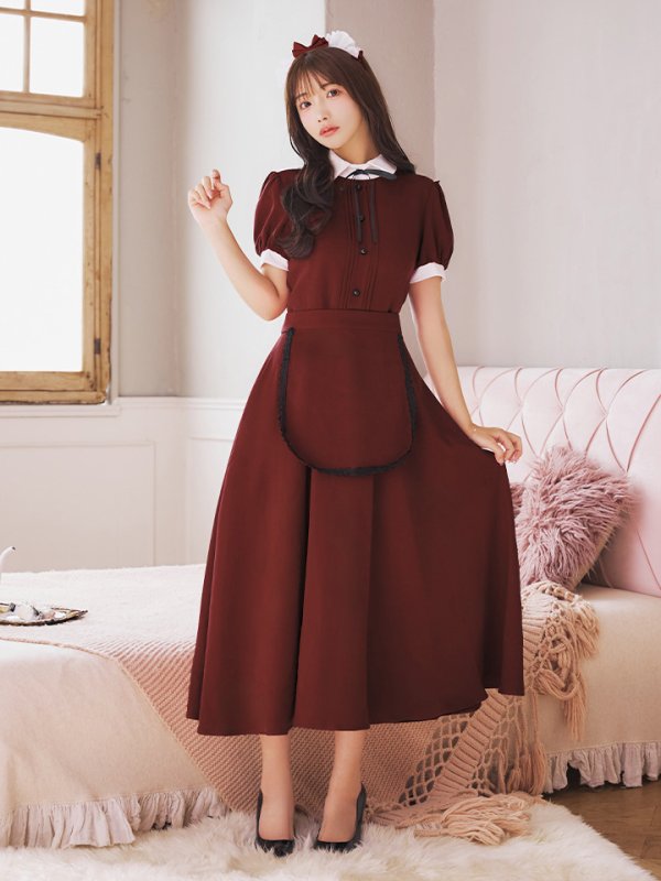 画像13: 【SALE!!】【ハロウィン】クラシカル洋館メイド 【コスプレ3点セット】 【S-XLサイズ/1カラー】[OF01]