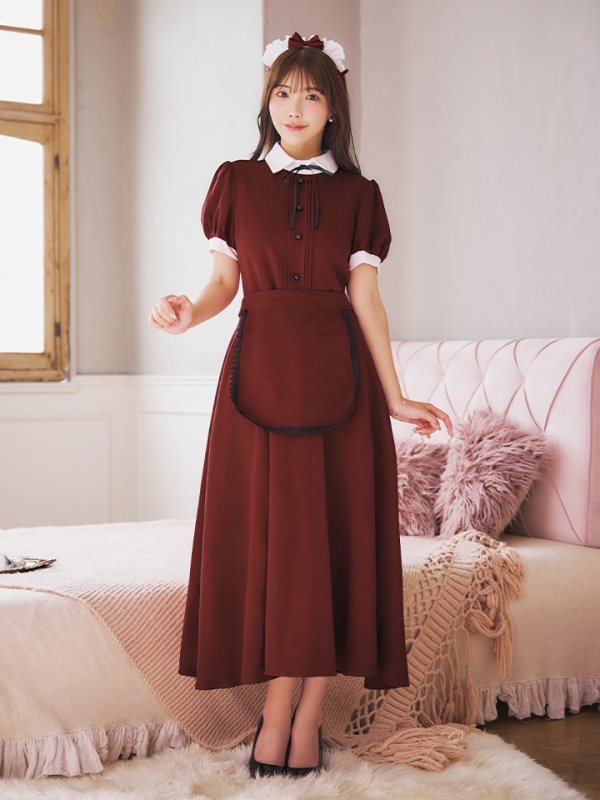 画像5: 【SALE!!】【ハロウィン】クラシカル洋館メイド 【コスプレ3点セット】 【S-XLサイズ/1カラー】[OF01]