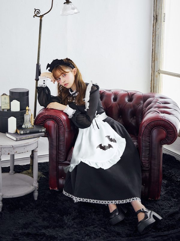 画像17: 【SALE!!】【即日発送！】【ハロウィン】クラシックメイドロングワンピース 【コスプレ3点セット】【S-XLサイズ/1カラー】[OF01]