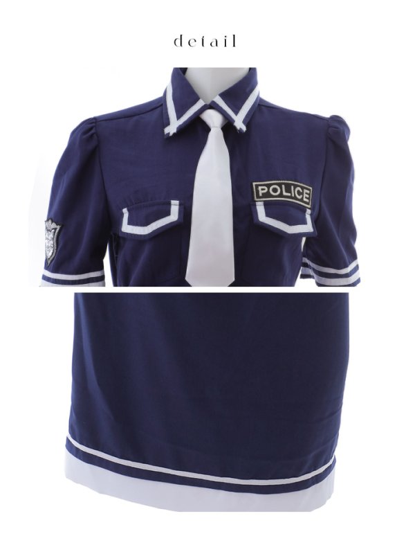 画像19: 【SALE!!】【即日発送！】【ハロウィン】ポリスタイトロング 【コスプレ5点セット】 【S-Lサイズ/1カラー】[OF01-B]