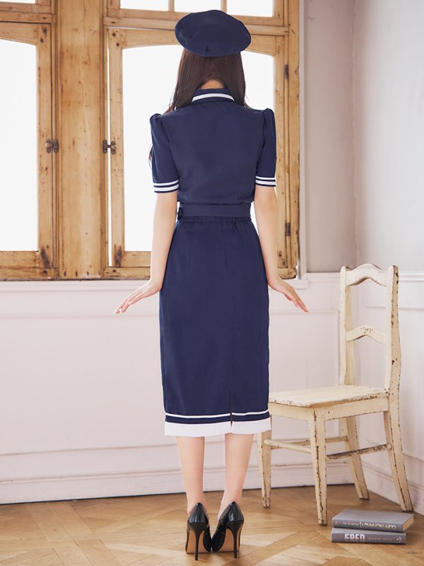 画像13: 【SALE!!】【即日発送！】【ハロウィン】ポリスタイトロング 【コスプレ5点セット】 【S-Lサイズ/1カラー】[OF01-B]