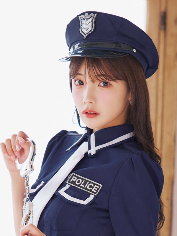 画像14: 【SALE!!】【即日発送！】【ハロウィン】ポリスタイトロング 【コスプレ5点セット】 【S-Lサイズ/1カラー】[OF01-B]