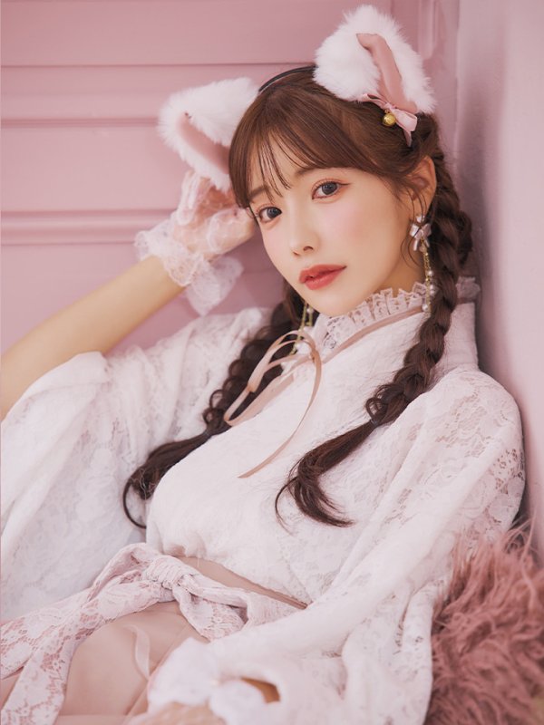 画像25: 【即日発送！】【ハロウィン】猫巫女レース袴 【コスプレ5点セット】 【FREEサイズ/2カラー】[HC03-OMN]