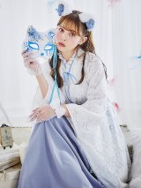 【ノベルティ対象】【即日発送！】【ハロウィン】猫巫女レース袴 【コスプレ5点セット】 【FREEサイズ/2カラー】[OF01-OMN]