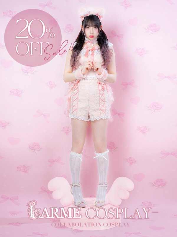 画像1: 【セール!!】【即日発送！】【ハロウィン】【sugarnnine×ラルムコラボ】 【コスプレ4点セット】コラボベアセットアップ 【S-Lサイズ/１カラー】[OF01]