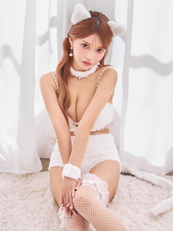 画像15: 【即日発送】【ハロウィン】ビジューファーキャットパンツセットアップ【コスプレ6点セット】【XS-Lサイズ/3カラー】[HC03]