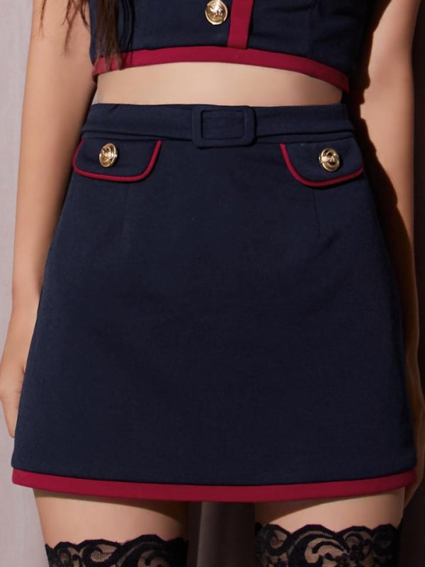 画像21: 【即日発送】【ハロウィン】CAタイトミニセットアップ【コスプレ６点セット】【XS-Mサイズ/1カラー】[HC03]