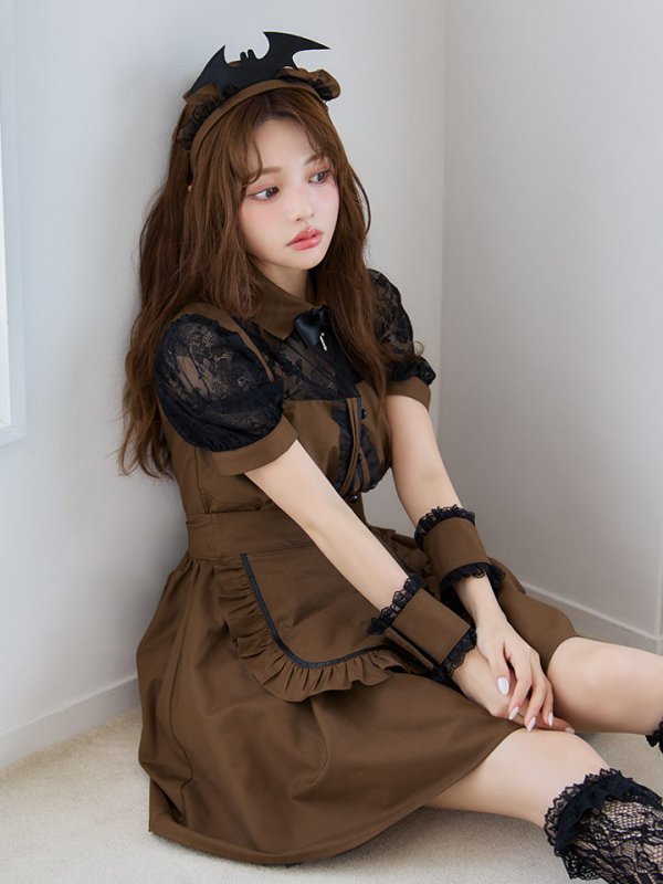 画像16: 【即日発送】【ハロウィン】コウモリクラシカルメイド【コスプレ6点セット】【S-XLサイズ/2カラー】[OF03]