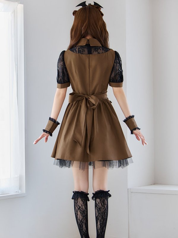 画像17: 【即日発送】【ハロウィン】コウモリクラシカルメイド【コスプレ6点セット】【S-XLサイズ/2カラー】[OF03]