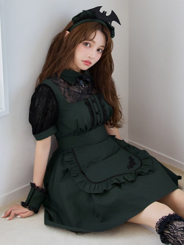 画像6: 【即日発送】【ハロウィン】コウモリクラシカルメイド【コスプレ6点セット】【S-XLサイズ/2カラー】[OF03]