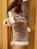 ブラウン　モデル：三上悠亜　身長：159cm　着用サイズ：Sサイズ