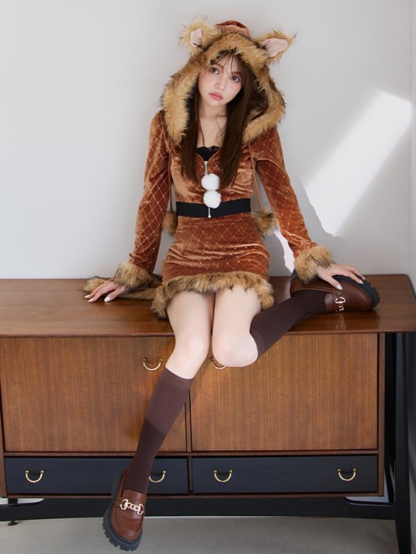 モデル:ちぃぽぽ 身長158cm 着用サイズ:Sサイズ