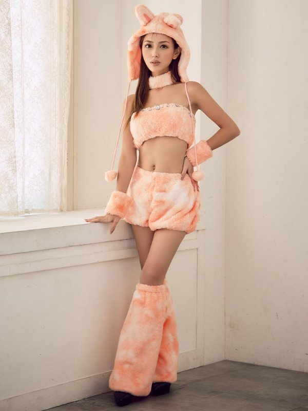 画像3: 【即日発送】【ハロウィン】パステルもこもこバニー【コスプレ7点セット】【フリーサイズ/6カラー】[HC03]