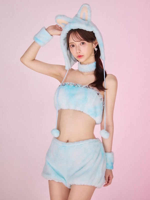 画像27: 【即日発送】【ハロウィン】パステルもこもこバニー【コスプレ7点セット】【フリーサイズ/6カラー】[OF03]