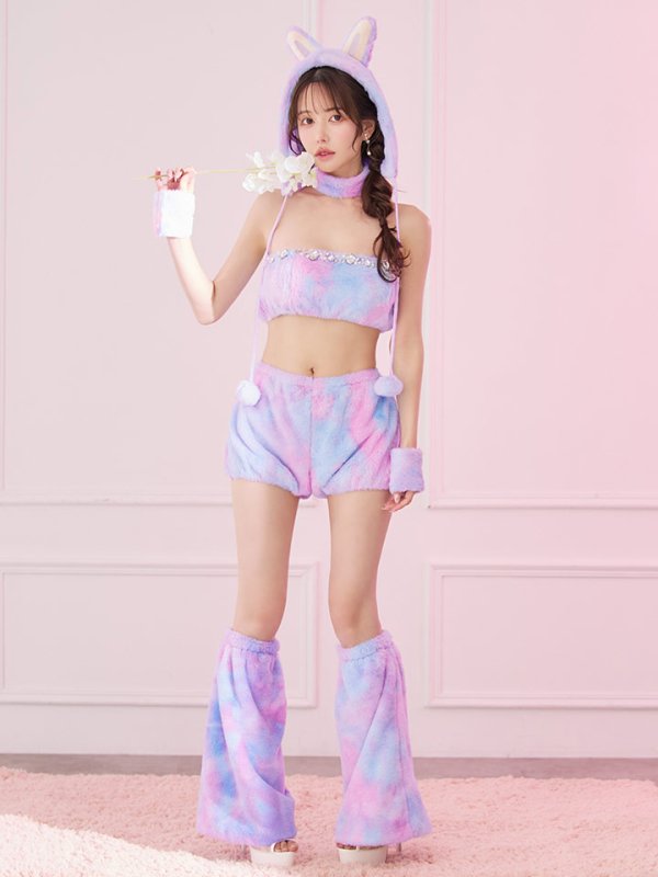 画像31: 【即日発送】【ハロウィン】パステルもこもこバニー【コスプレ7点セット】【フリーサイズ/6カラー】[OF03]