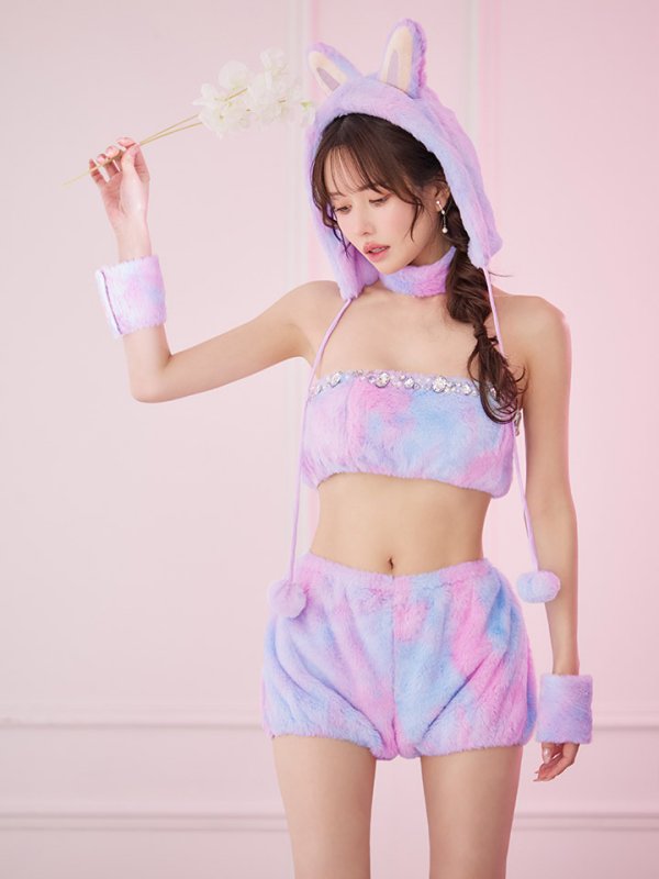 画像32: 【即日発送】【ハロウィン】パステルもこもこバニー【コスプレ7点セット】【フリーサイズ/6カラー】[OF03]