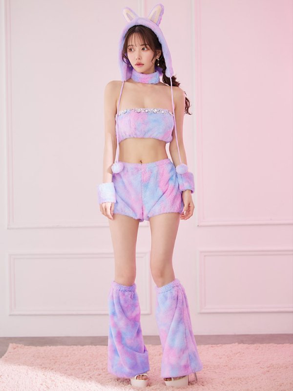 画像20: 【即日発送】【ハロウィン】パステルもこもこバニー【コスプレ7点セット】【フリーサイズ/6カラー】[OF03]