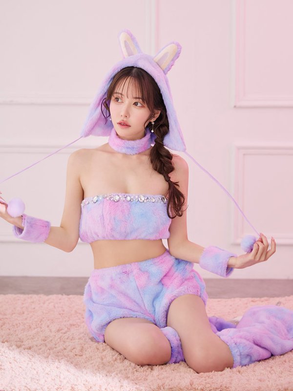 画像22: 【即日発送】【ハロウィン】パステルもこもこバニー【コスプレ7点セット】【フリーサイズ/6カラー】[OF03]