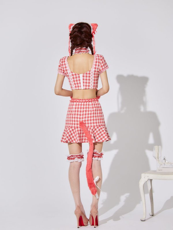 画像16: 【SALE!!】【即日発送】【ハロウィン】ツイードキャットセットアップ 【コスプレ6点セット】 【XS-Mサイズ/4カラー】[HC03]